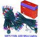 JinBest 150 Red White and Blue LED String Lights, UL Certified 4