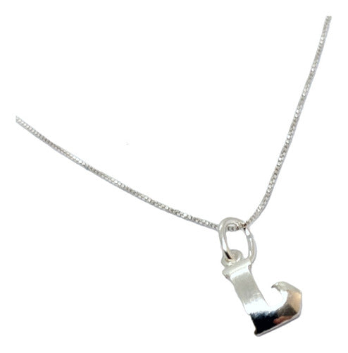 925 Silver Initial Letter Necklace 12