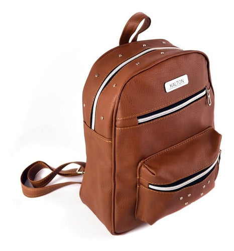 Medium Urban Eco-Leather Backpack with Anti-Theft Pocket 16