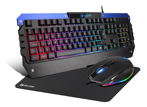 Globalsades Teclado Y Mouse Para Juegos Sades Battle Ram: Rgb Retroilumi 0