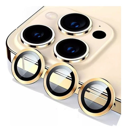 Tempered Camera Protector for iPhone 15 Pro Max Gold 0