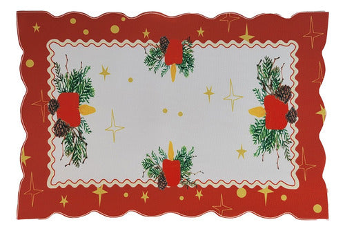 Buenos Aires Bazar Christmas Table Individual Set of 3 Rectangular Washable Placemats 2