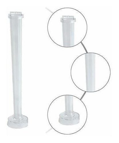 Chris.W Tall Taper Candle Mold 10 Inch, Clear Plastic Tapered Candlesticks Candle Making Mold Supplies 2