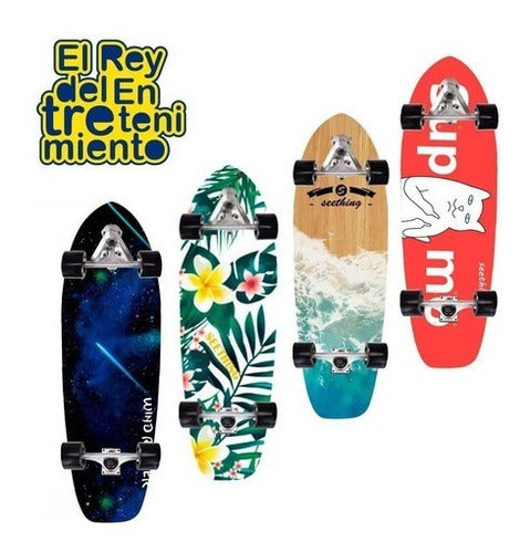 Seething Skate Longboard Carver Surfskate with Grip - El Rey 7