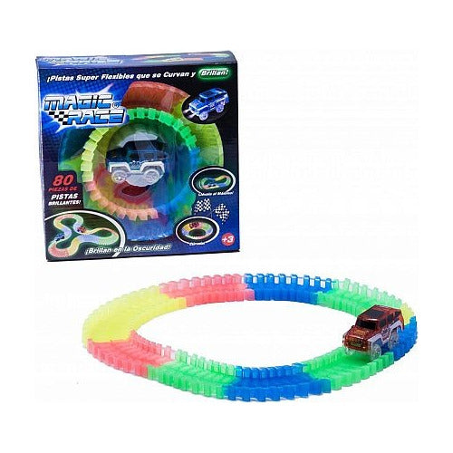 Faydi Magic Race Luminous Flexible Car Track 80 Pieces 0