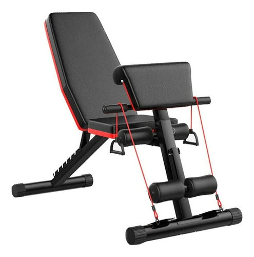 Fibrahumana Fitness Multifunction Gym Bench with Scott Support 0