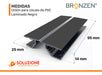 Bronzen Esquinero Perfil 180° Zócalo Pvc Negro 100mm Unión X 6 Unid 2