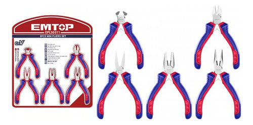 Emtop Set of 5 Mini Pliers EPLSM0511 0