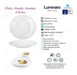 Luminarc Set of 24 Deep Plates 23.5 cm Tempered Glass Harena 1