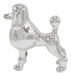 Nayothecorgi Ceramic Dog Statue - Metallic Silver Standing Poodle Dog Statue - Decorative Dog Sculpt 2