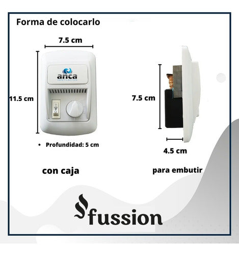 Regulador Ventilador De Techo 5 Velocidades C/ Tecla De Luz 1