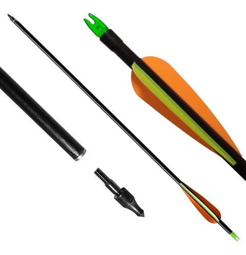 NUX 30'' Fiberglass Arrow for Compound or Recurve Bow + Point 0