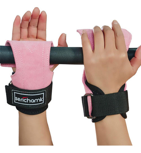 Serichamk Wrist Straps for Weightlifting with Wraps 0