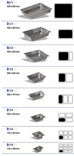 Gastronorm Tray Stainless Steel 1/3 15cm GN Standardized Cooking 5