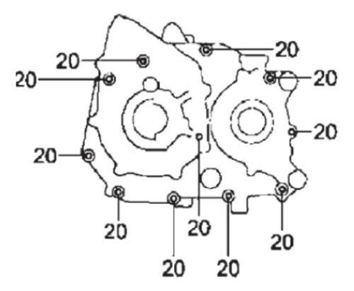 Honda Kit Juego Tornillos Block Carter Original Biz 125 Moto Sur 1