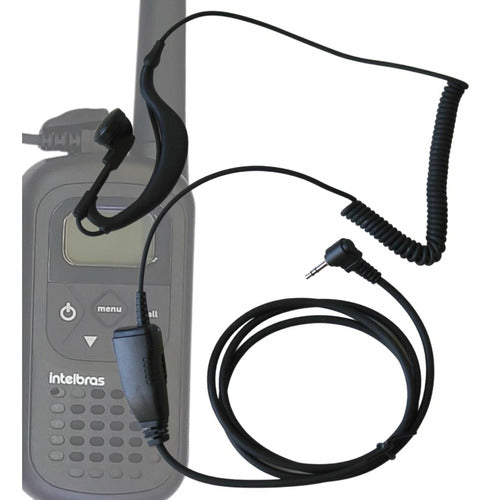 Kit C 10 Fone De Ouvido Mic Espiral Radio Intelbras Rc4002 1