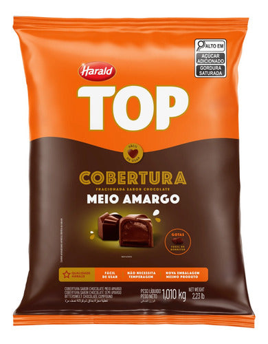 Kit 3 Cob. Chocolate Gota Fracionada Sabores 1kg Harald 2