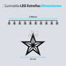 LED Star Garland Lights 10 Metal Stars 2 Meters Battery Operated Christmas 2