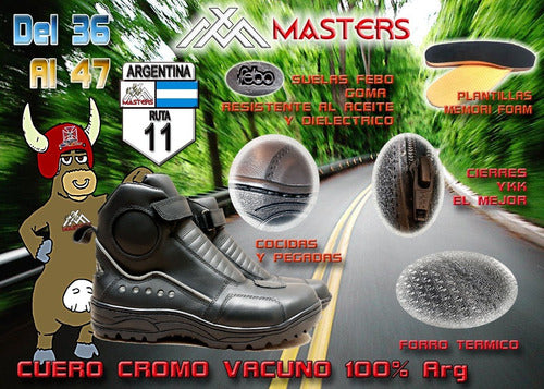 Max Masters Motorcycle Boots - Ruta 11 Model 6