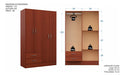 Economical 4-Door 2-Drawer Wardrobe 113 cm Wide 3