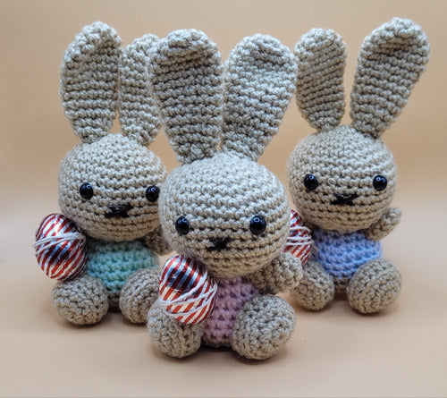 Pata.de.lana.amigurumis Handmade Easter Bunny + Milk Chocolate Egg 4