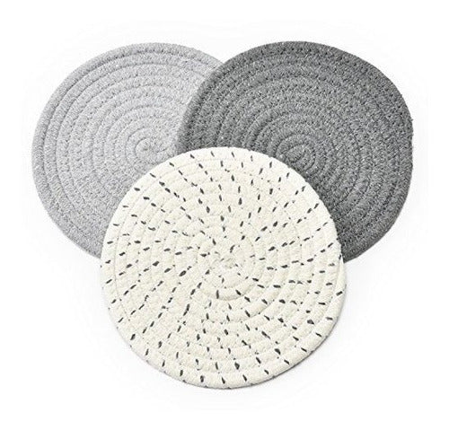 KASVER URUGUAY Potholders Set Trivets Set 100% Pure Cotton Thread 1