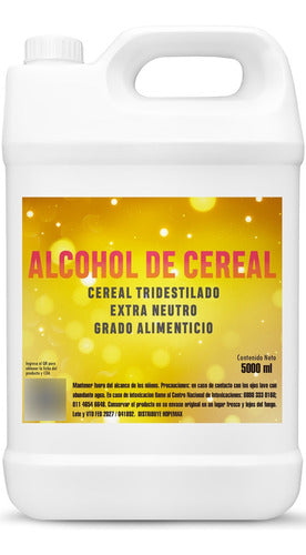 Alc Cereal 96% Tridestilado 5 Litros Neutro 0