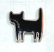 Zamak Decorative Magnet - Cat - Black (Pack of 12) 3