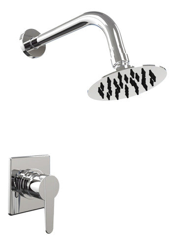 Hidromet Flat Chrome Bathroom and Shower Combo Faucet 1