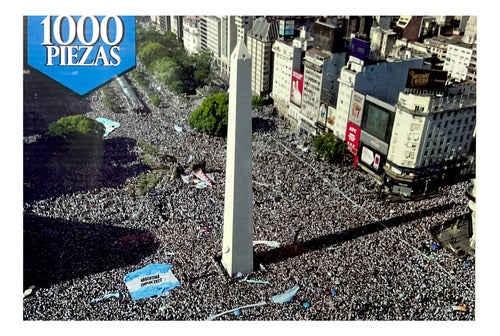 Puzzle Rompecabezas X 1000 Pzs Obelisco Argentina Campeon !! 1