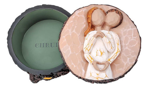 CHRUI Embrace Friendship Box, Hand Sculpted Painted Decorative Keepsake Box 0