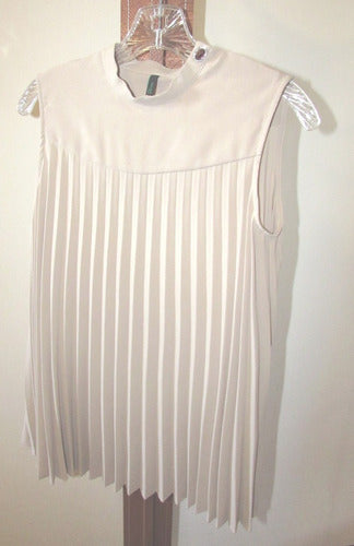 Benetton Exclusive Crepe Pleated Blouse 0