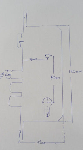 Cerradura   Completa 3 Pernos Mas Manija Mas Manijon 80cm 4