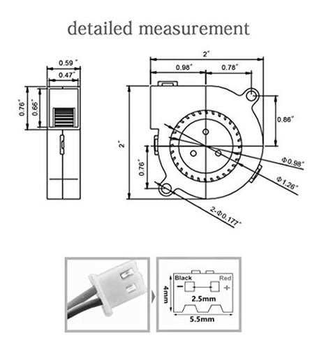 Corner Cabin 1 Uds 5015 Dual Ball Bearing Cooling Fan 1