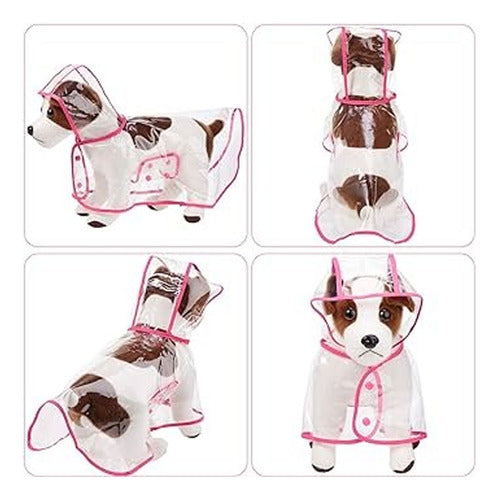 Piloto Capa Lluvia Impermeable Mascotas Transparente Talle 2 5