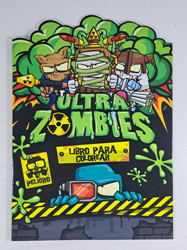 Lote X 4 Libros Infantiles Para Colorear Ultra Zombies 1