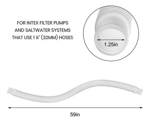 2 Mangueiras De Reposição Para Bomba De Piscina De 32 Mm 4