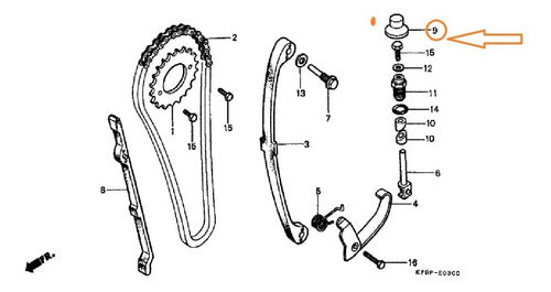 Rubber Timing Chain Tensioner Cap Honda Xl 125 Jp Xr 200 Jp 3