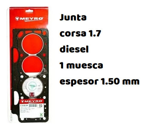 Junta Tapa Cilindro Chev. Corsa/combo Diesel 1.7  1 Muesca 1