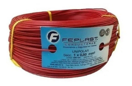 Feplast 200 Mts Cable Unipolar 0.50mm Para Electronica Plaquetas Led 0