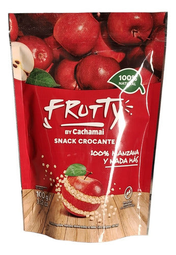 Pack of 12 Dehydrated Red Apple Snack Frutty 100g 2