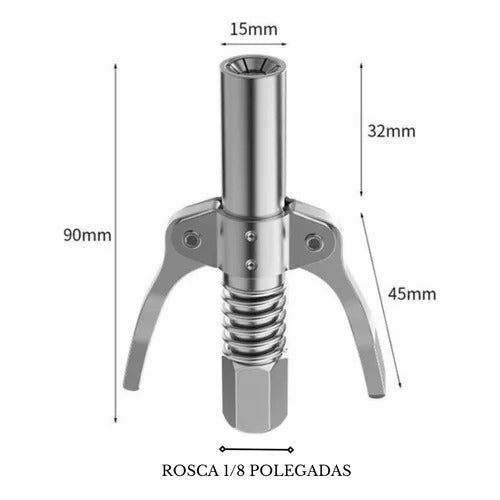 Acoplador De Graxa Pistola De Lubrificação Bico Engraxadeira 1