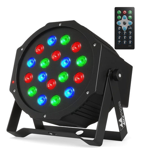 Missyee 18 Rgb Led Dj Stage Uplight -dmx Control Sound Activ 0