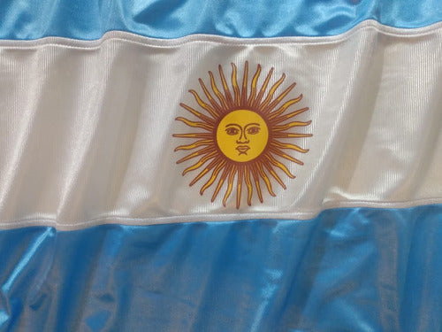 Emblemas Argentinos Premium Argentine Flag 130x250cm with Reinforced Seams and Hanging Ropes 3