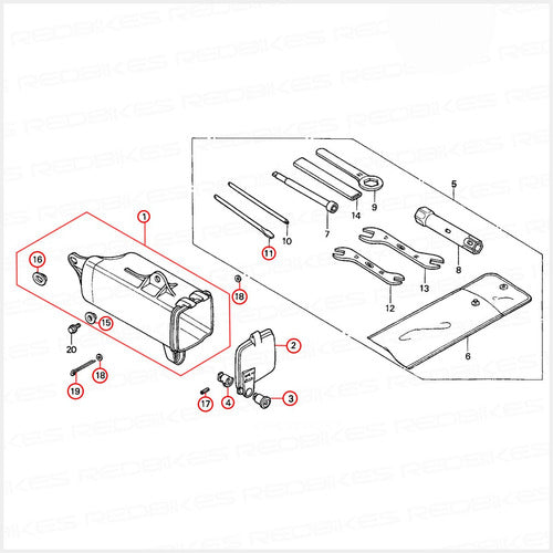 Honda Original Tool Box for Tornado XR 150 H1 1