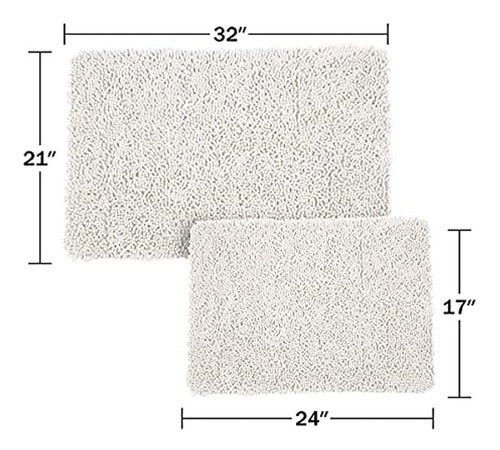 Bedford Home Memory Foam Bath Mat Set 1