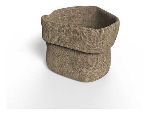 Burlap Bread Basket 14 cm - Ají Design 0