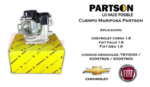 Throttle Body Fiat Palio 1.8 Partson Rep Floresta 1