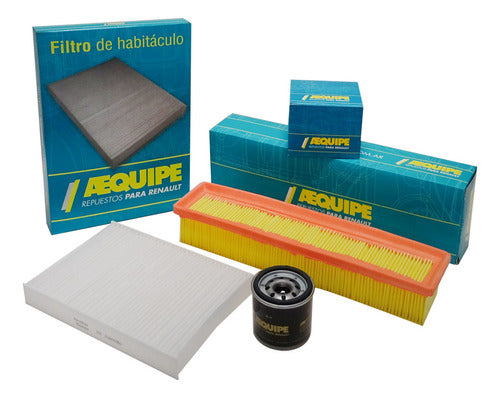 Aequipe Kit Filtro Aire Aceite Y Habitaculo Para Renault Clio Mio 0