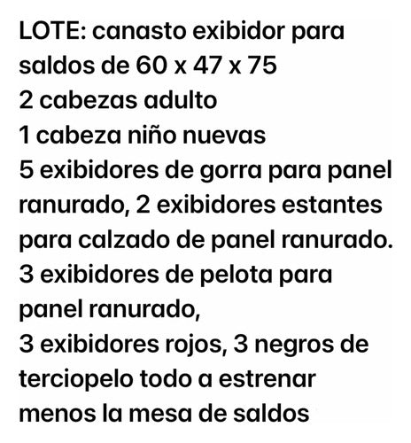 Acero Exibidor Lote 1